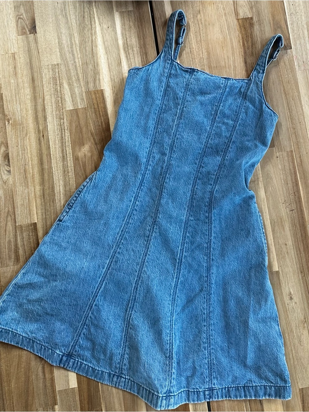 abercrombie kids Blue Denim Sundress with Seam Details
